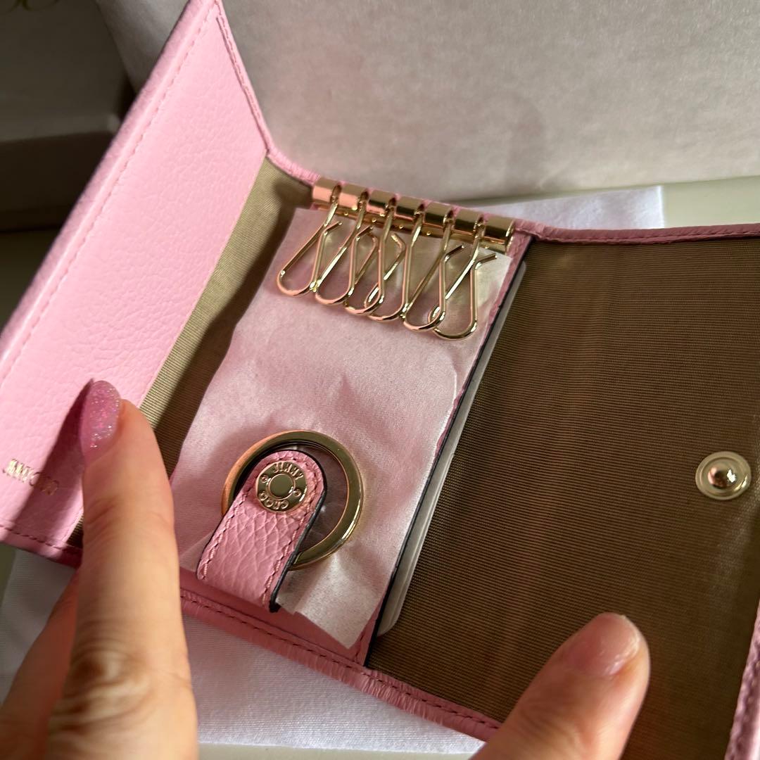JIMMY CHOO ピンク スタッズ キーケース　正規品　新品 可愛い　未使用