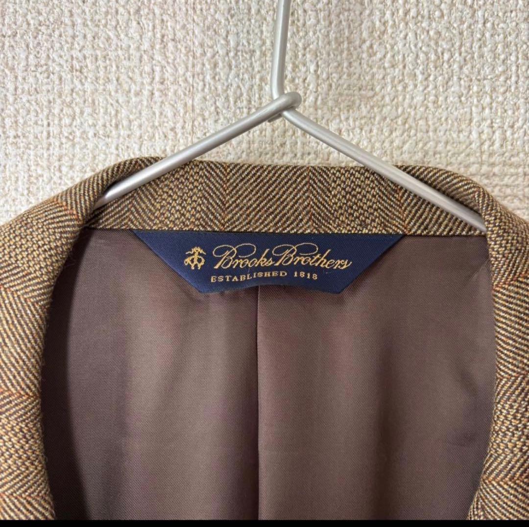 ブルックスブラザーズ ヘリンボーン ジャケット 茶 42REG