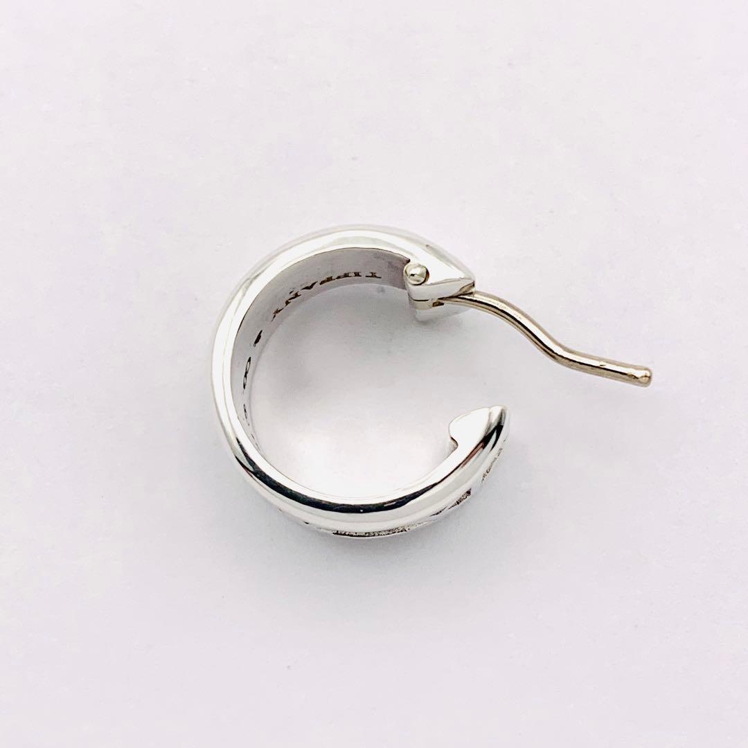 美品 オールドティファニー アトラス フープ ピアス シルバー925 片耳