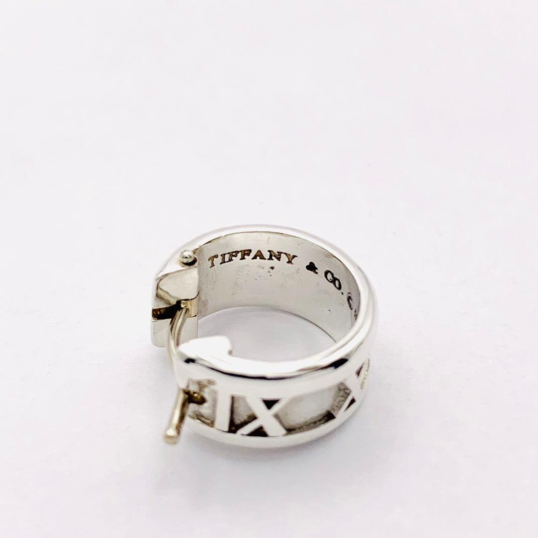 美品 オールドティファニー アトラス フープ ピアス シルバー925 片耳