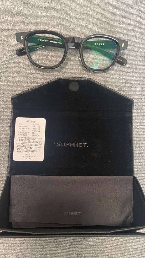 SOPHNET. BINCHOTAN GLASSES 黒