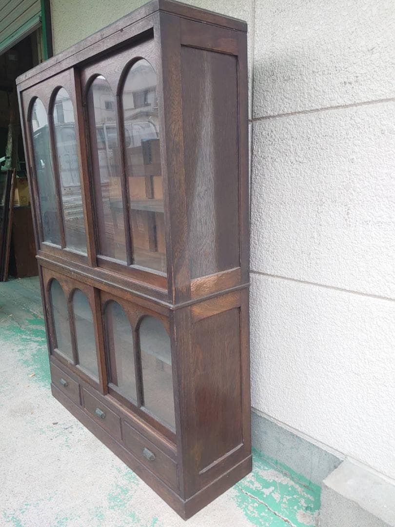 【絶品！】昭和アンティーク家具　昭和レトロ　旧家　発掘　ガラス戸　古材