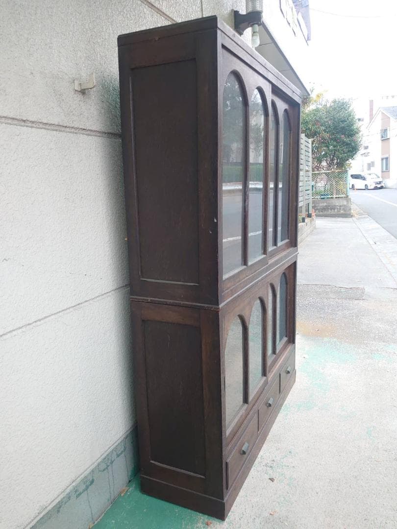 【絶品！】昭和アンティーク家具　昭和レトロ　旧家　発掘　ガラス戸　古材