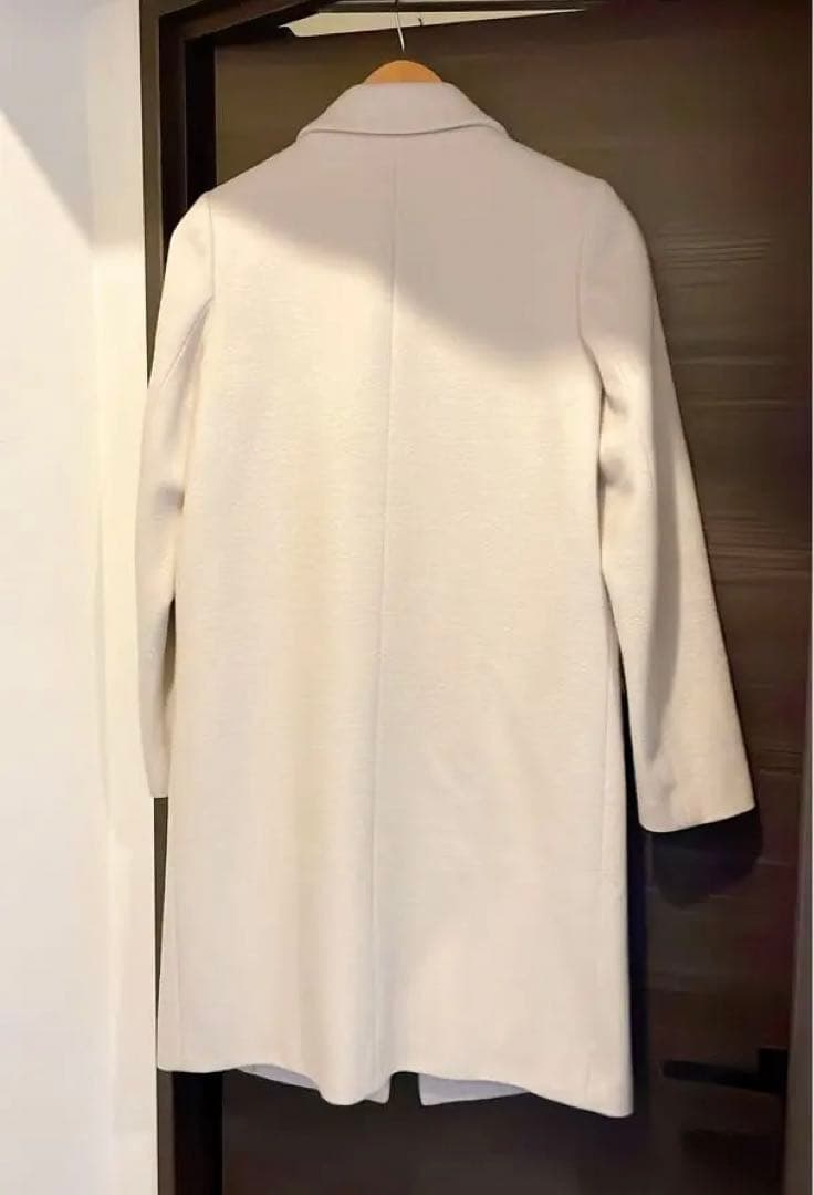 Theoryluxeセオリー ウールチェスターコートアイボリー白