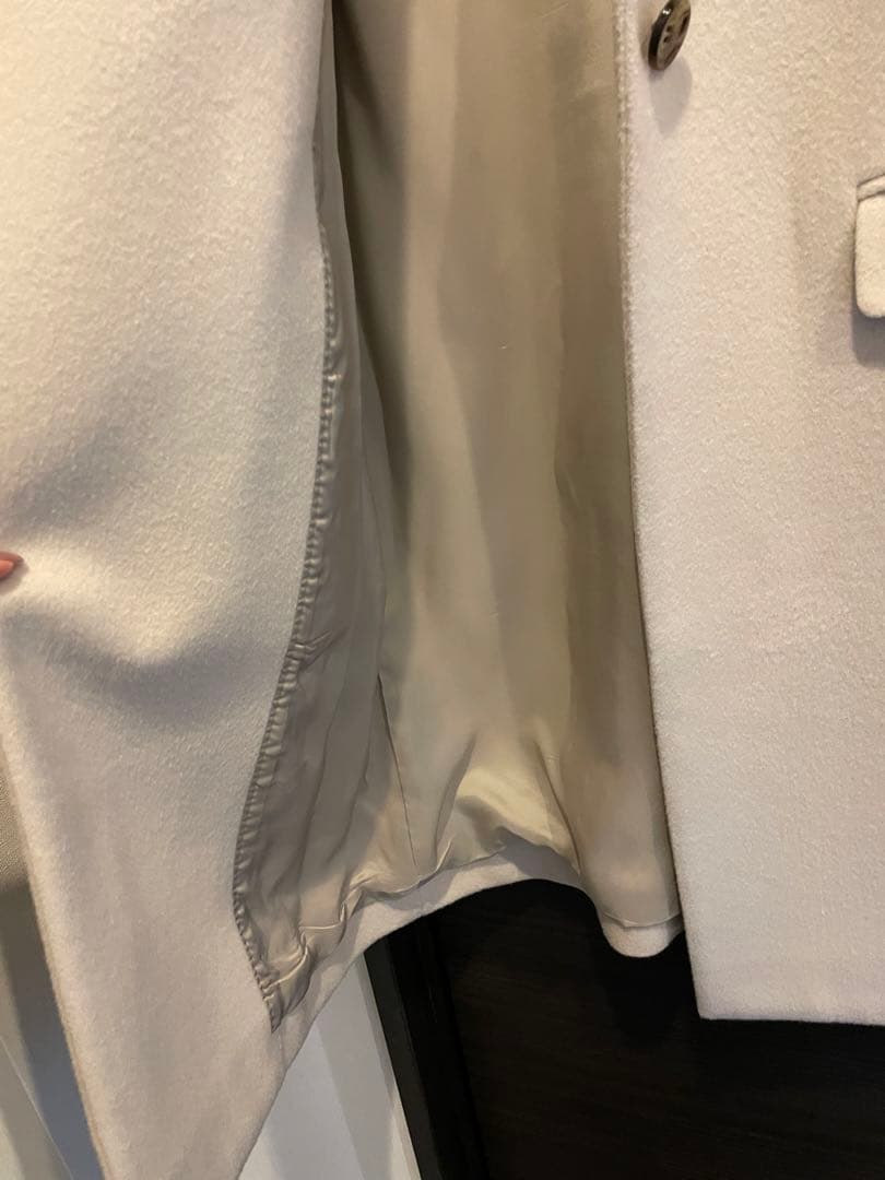 Theoryluxeセオリー ウールチェスターコートアイボリー白