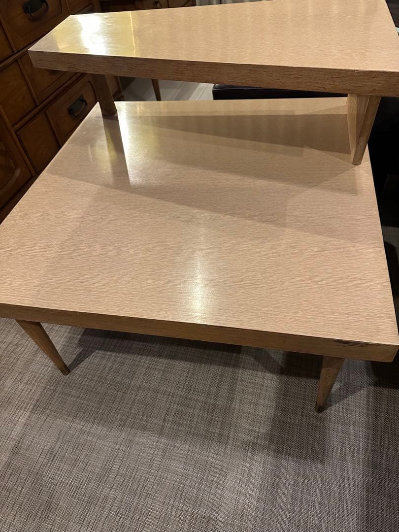 アメリカ製　50s マガジンラックテーブル ステップエンドテーブルセット