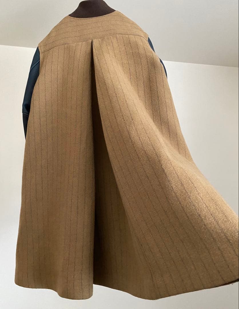 サカイラック sacai luck スタジャン 袖レザー Aライン ロング