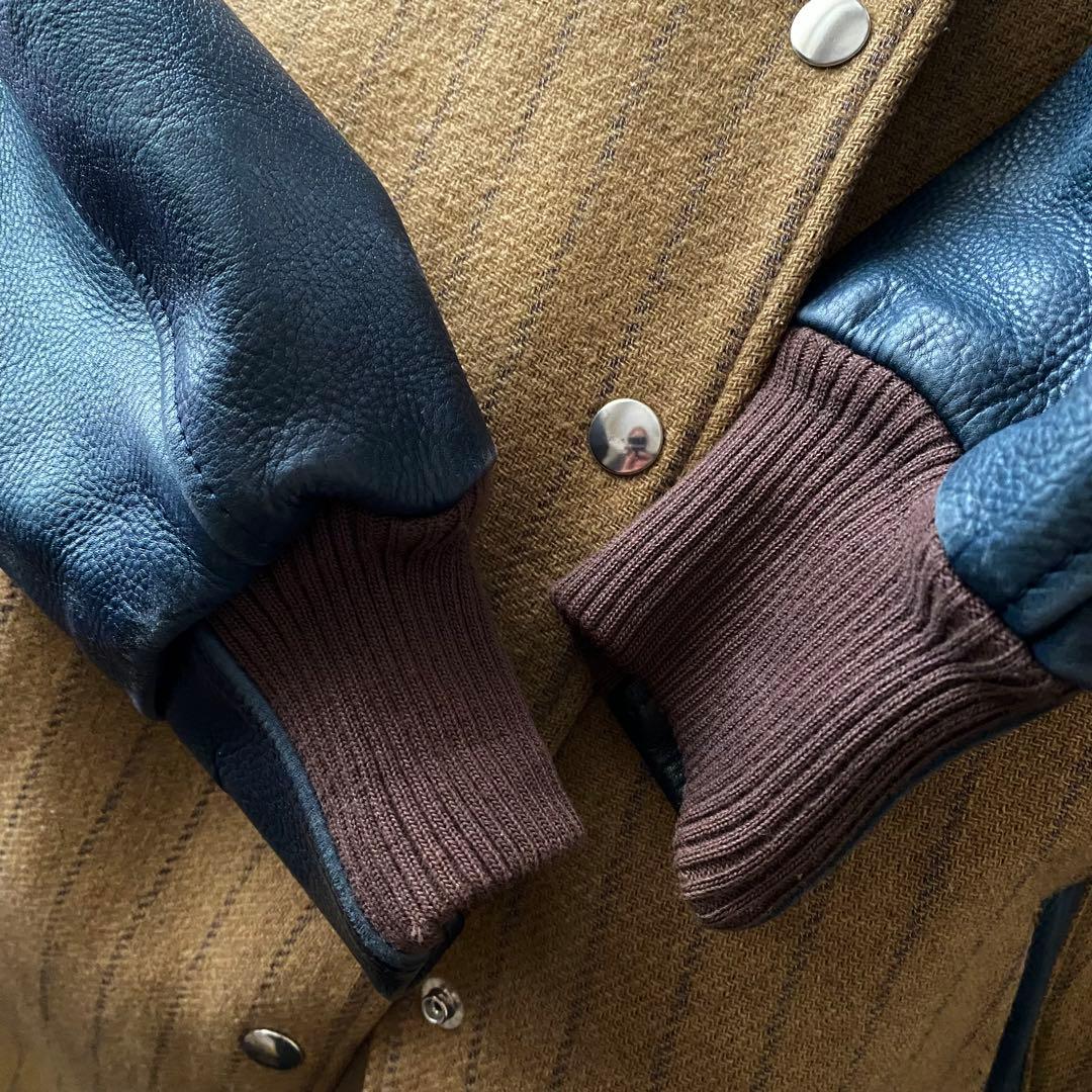 サカイラック sacai luck スタジャン 袖レザー Aライン ロング