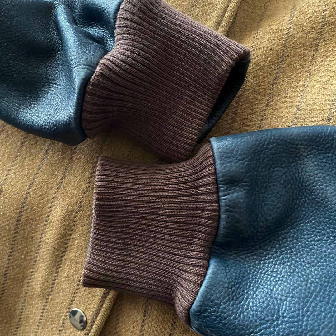 サカイラック sacai luck スタジャン 袖レザー Aライン ロング