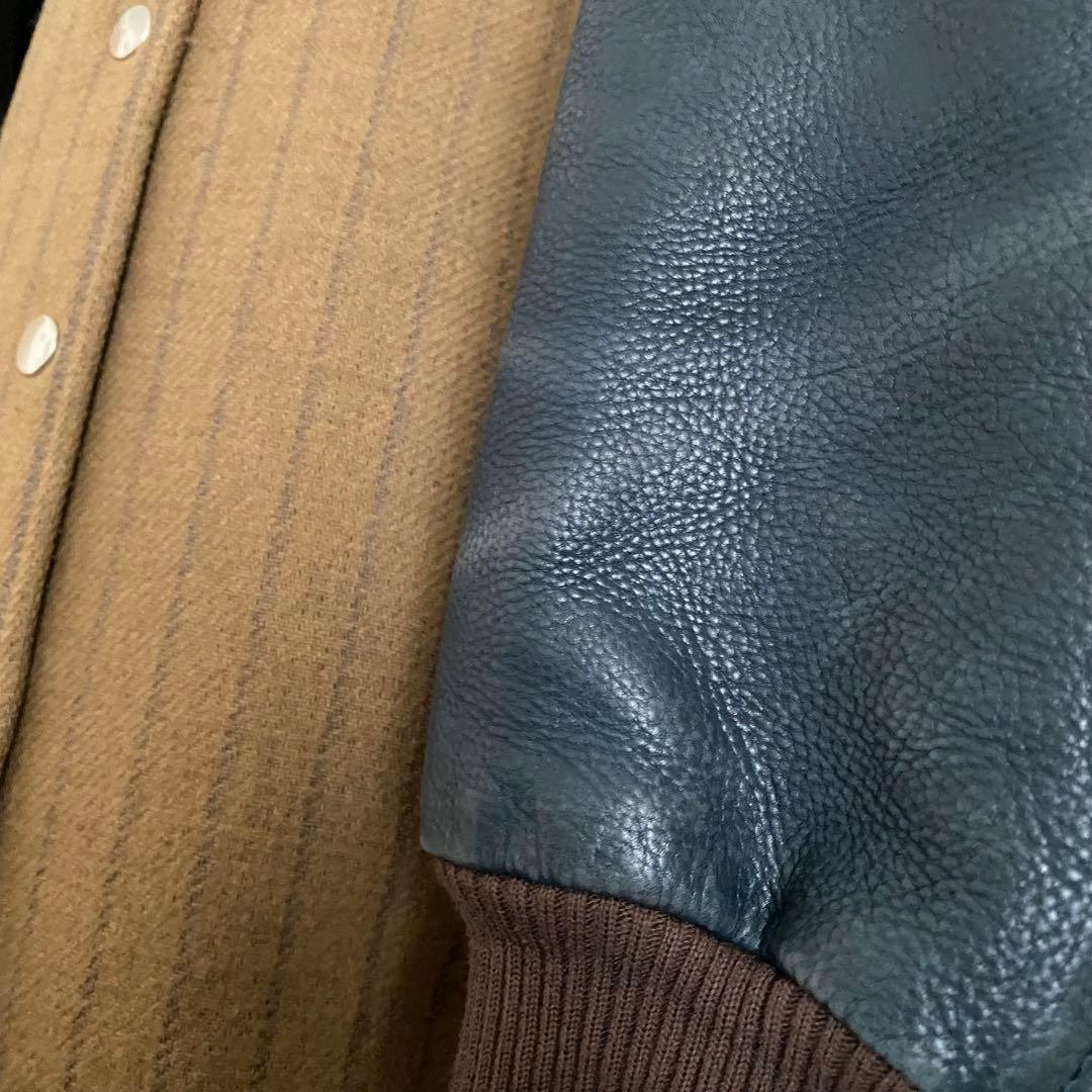 サカイラック sacai luck スタジャン 袖レザー Aライン ロング