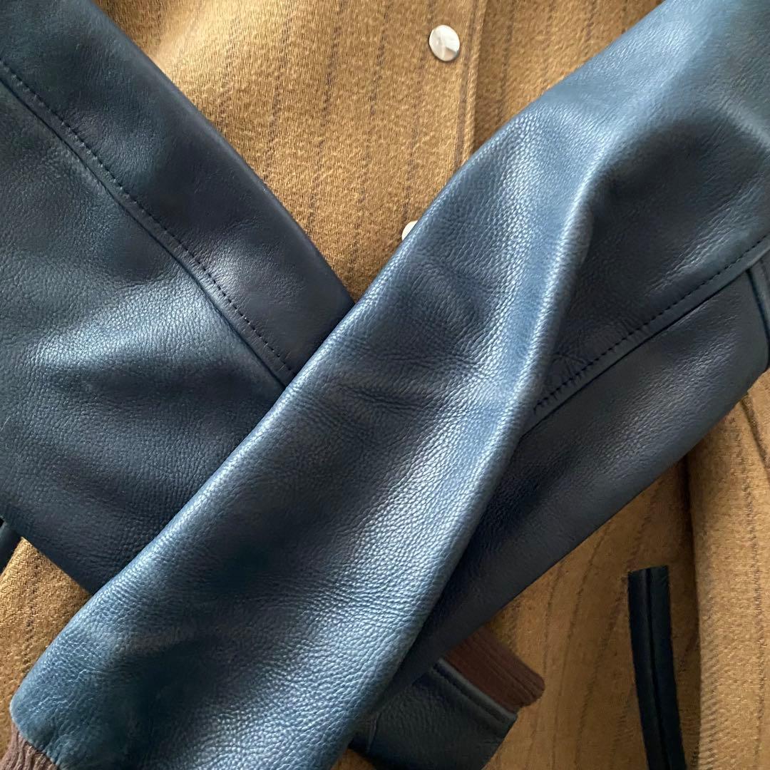 サカイラック sacai luck スタジャン 袖レザー Aライン ロング