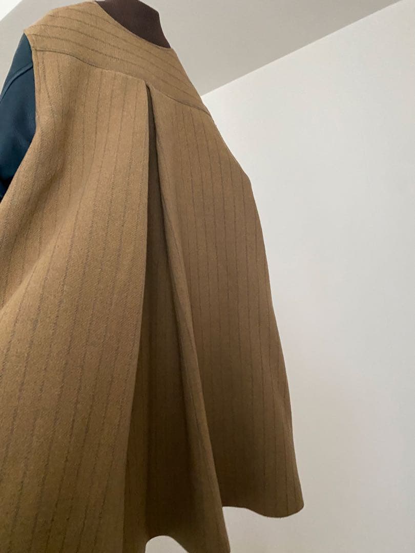 サカイラック sacai luck スタジャン 袖レザー Aライン ロング