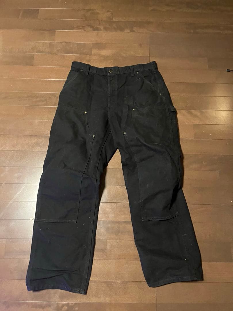 Carhartt ダブルニー 革ロゴ　34x30