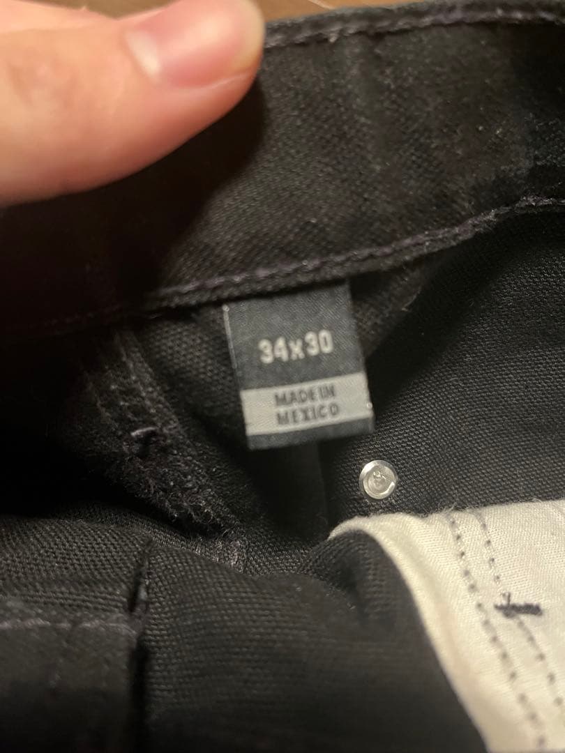 Carhartt ダブルニー 革ロゴ　34x30