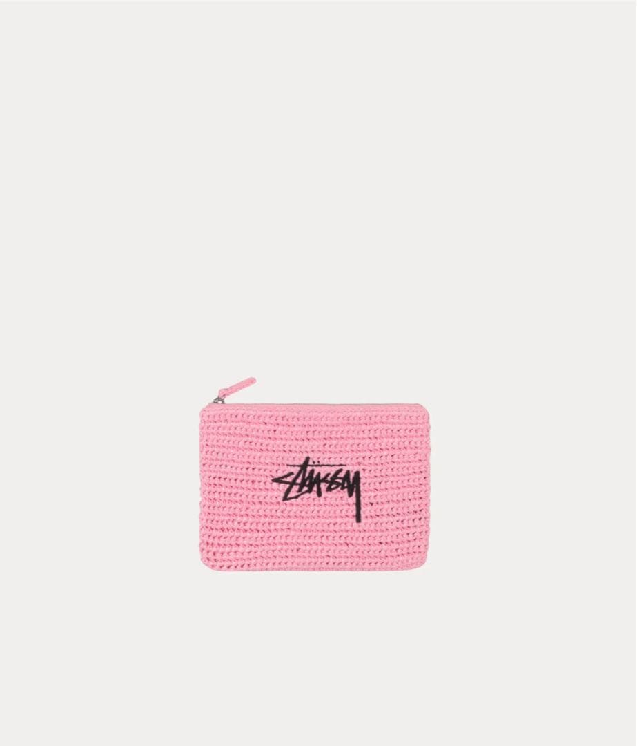 ［超希少］stussy RAFFIA POUCH WOVEN ZIP
