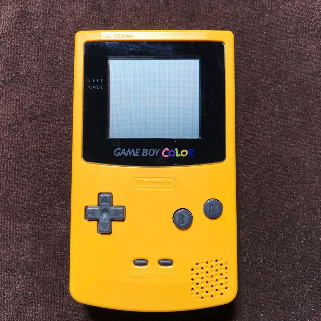 任天堂ゲームボーイクリアー　イエロー❤️新品ガラス製スクリーン交換新品偏光板交換