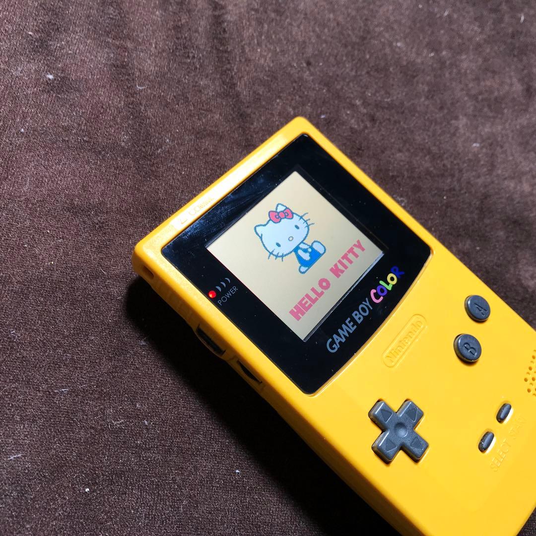 任天堂ゲームボーイクリアー　イエロー❤️新品ガラス製スクリーン交換新品偏光板交換