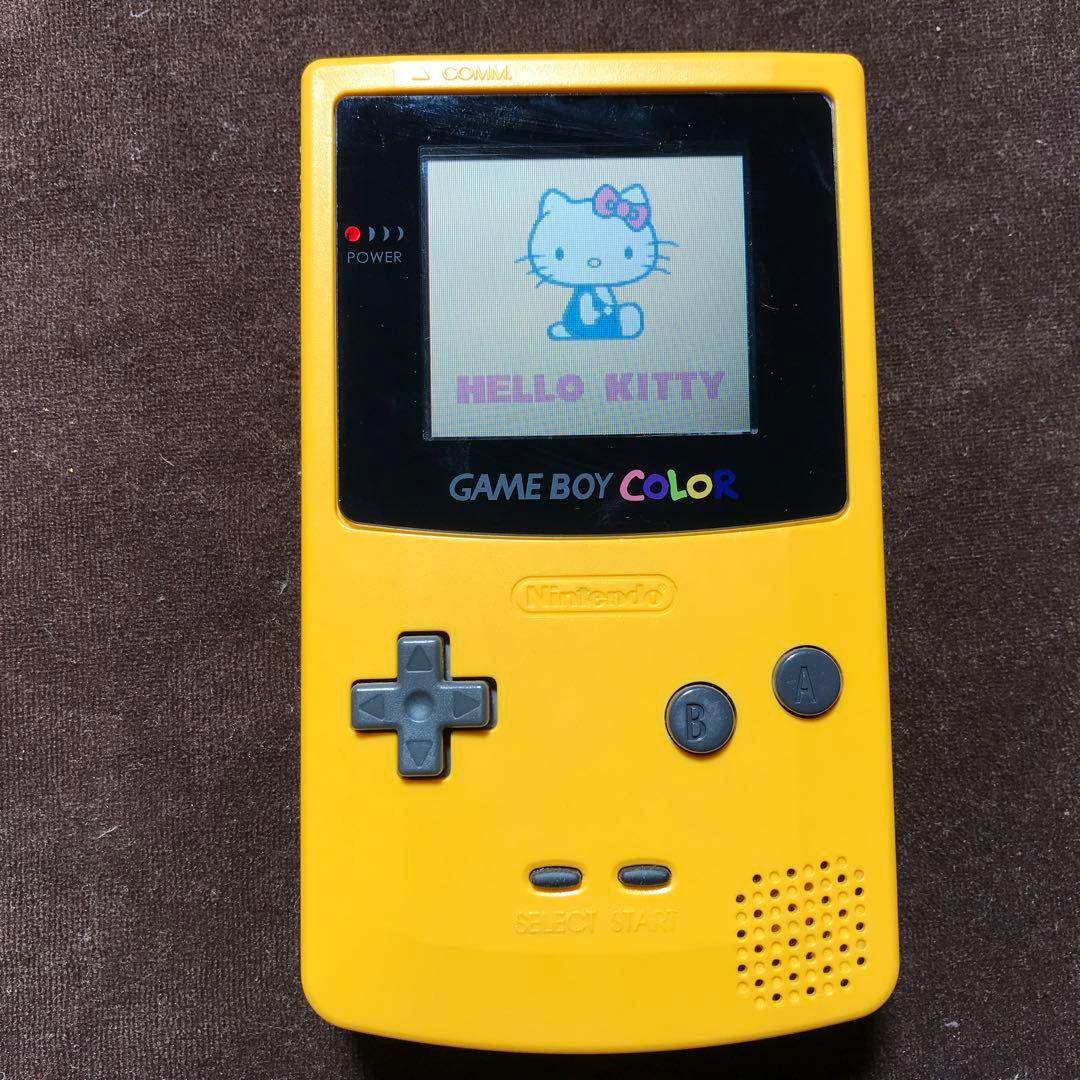任天堂ゲームボーイクリアー　イエロー❤️新品ガラス製スクリーン交換新品偏光板交換