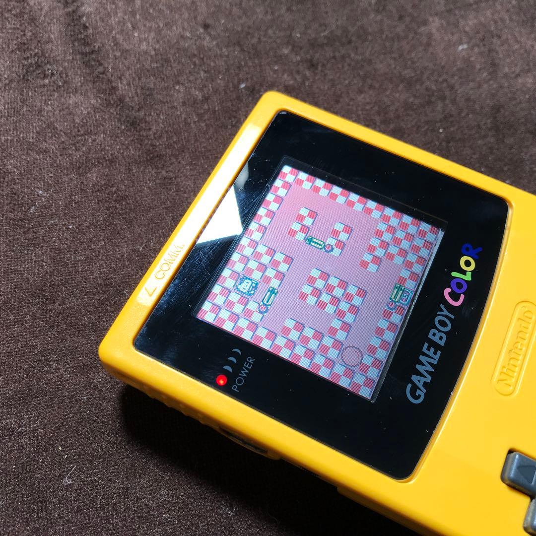 任天堂ゲームボーイクリアー　イエロー❤️新品ガラス製スクリーン交換新品偏光板交換