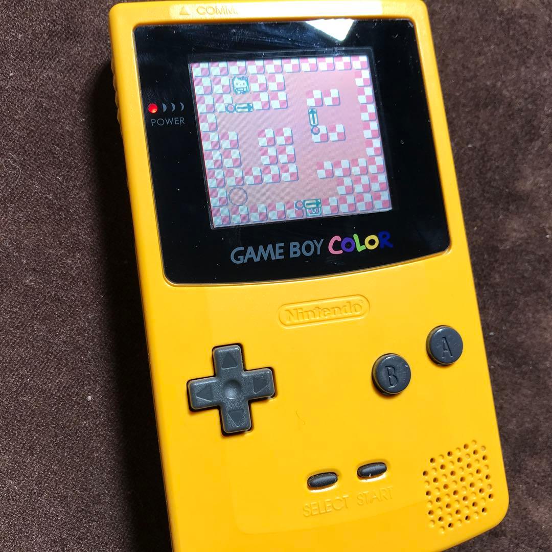 任天堂ゲームボーイクリアー　イエロー❤️新品ガラス製スクリーン交換新品偏光板交換