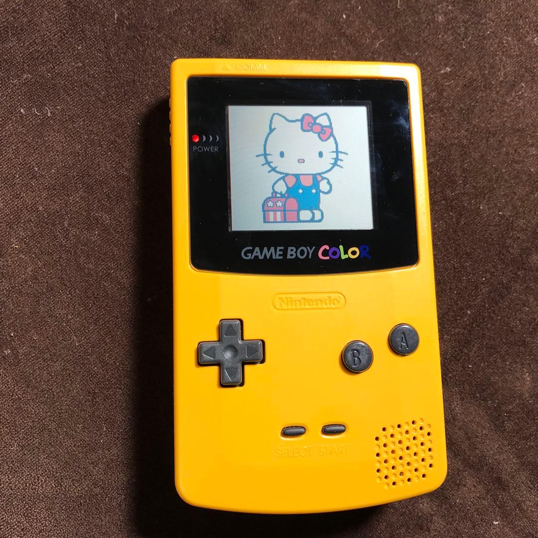 任天堂ゲームボーイクリアー　イエロー❤️新品ガラス製スクリーン交換新品偏光板交換