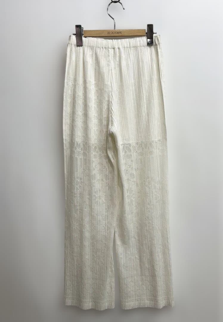 PLEATS PLEASE イッセイミヤケ レース プリーツパンツ 日本製 1