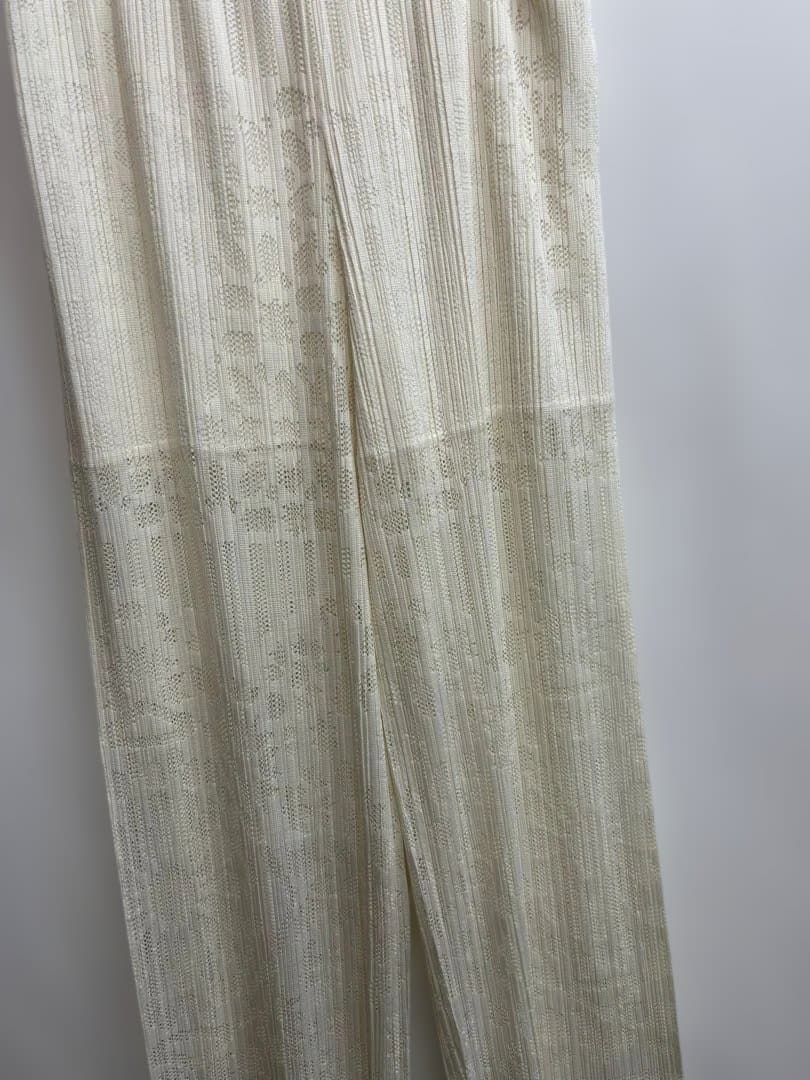 PLEATS PLEASE イッセイミヤケ レース プリーツパンツ 日本製 1
