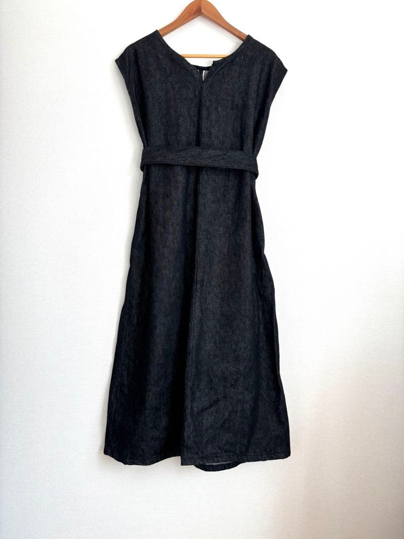 岡山デニム✖︎備後がすり　ジャンパースカートを作りました　ハンドメイド 赤耳