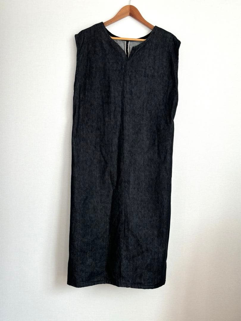 岡山デニム✖︎備後がすり　ジャンパースカートを作りました　ハンドメイド 赤耳