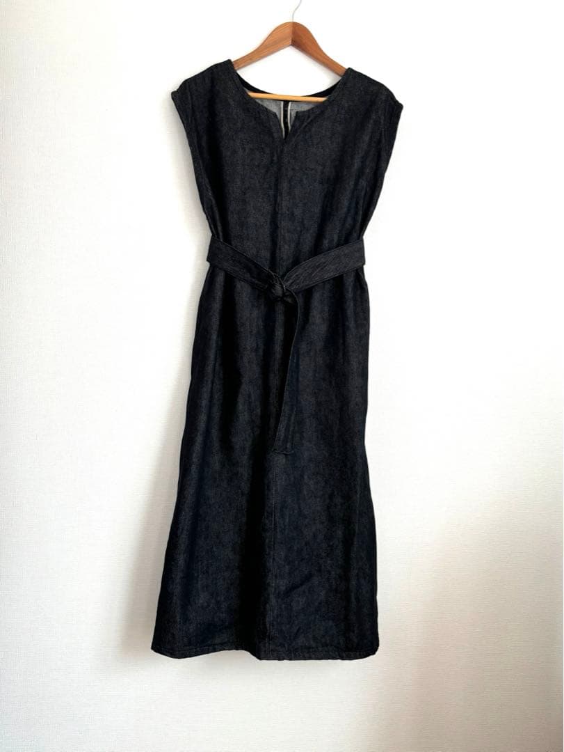 岡山デニム✖︎備後がすり　ジャンパースカートを作りました　ハンドメイド 赤耳