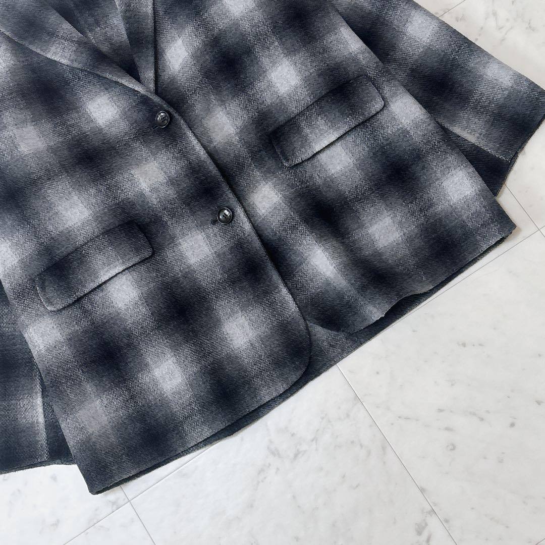 極美品 スピックアンドスパン 24AW ゆったり ウールミックスリバージャケット