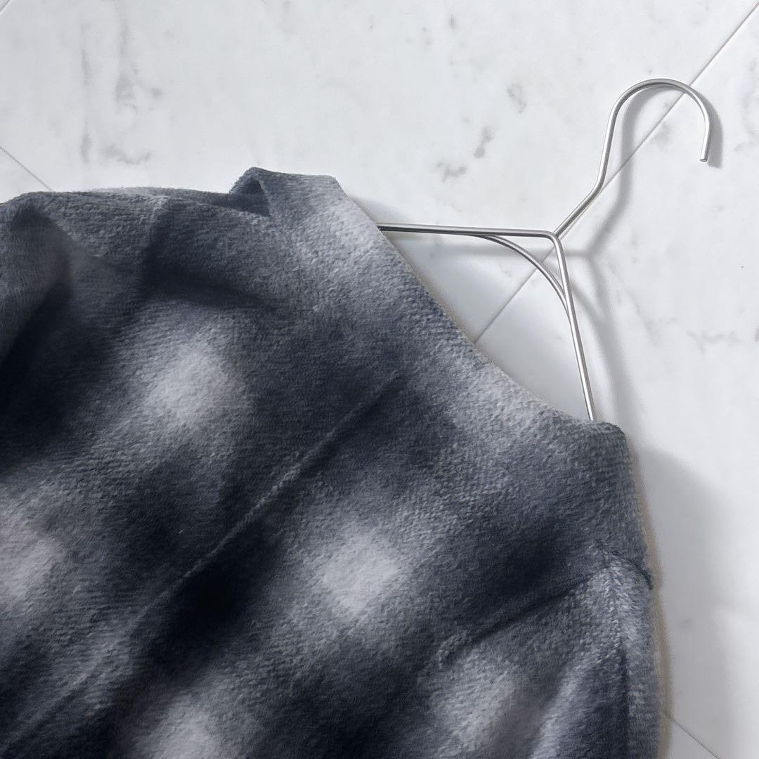 極美品 スピックアンドスパン 24AW ゆったり ウールミックスリバージャケット