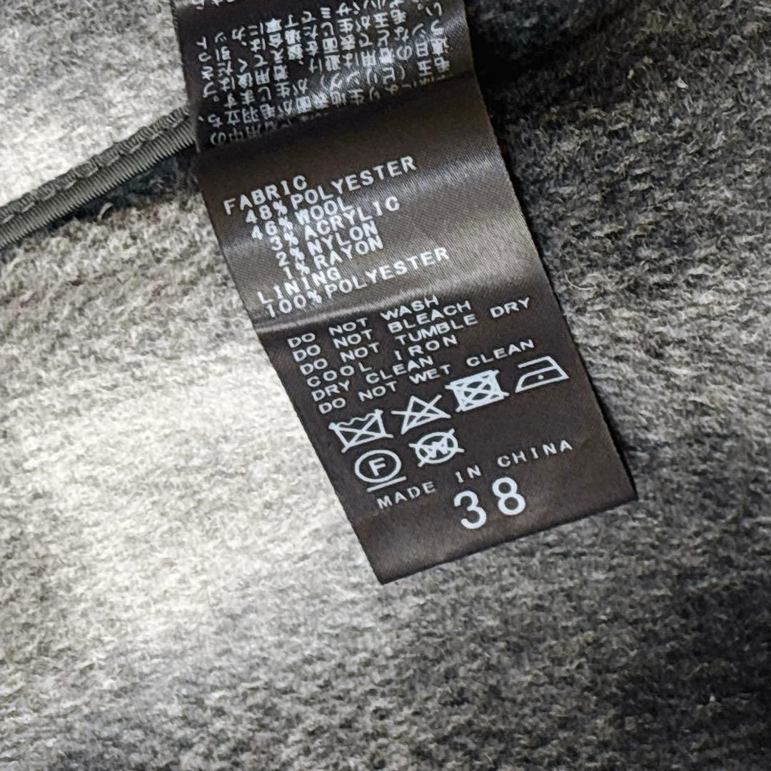 極美品 スピックアンドスパン 24AW ゆったり ウールミックスリバージャケット