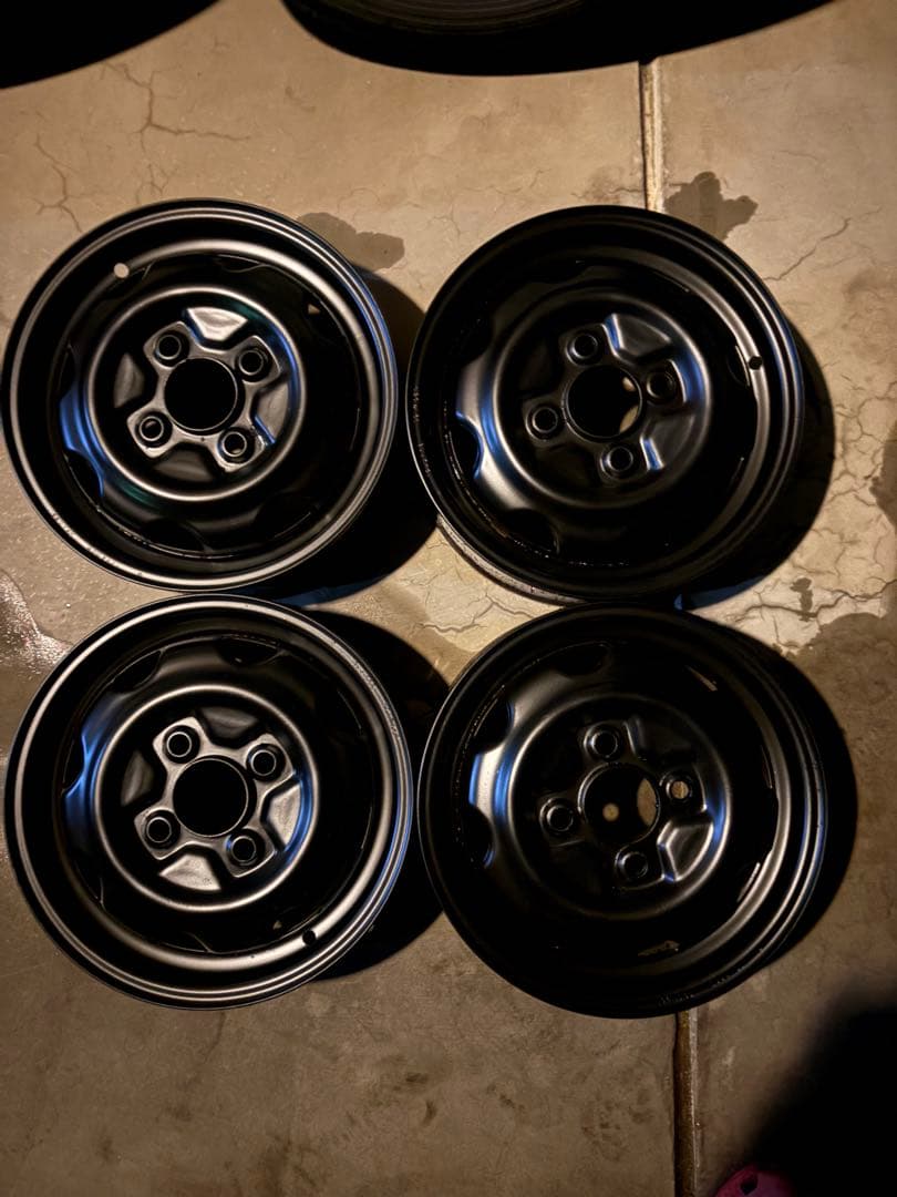12インチ 黒 スチールホイール 4本セット