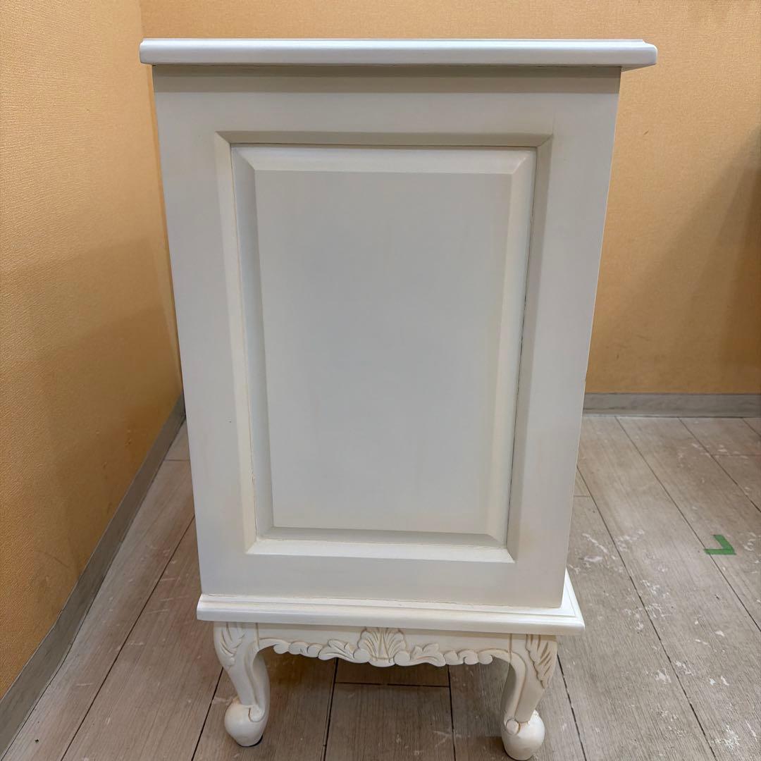 ロココ調 アンティーク風 猫脚 チェスト 4段 姫系 白家具