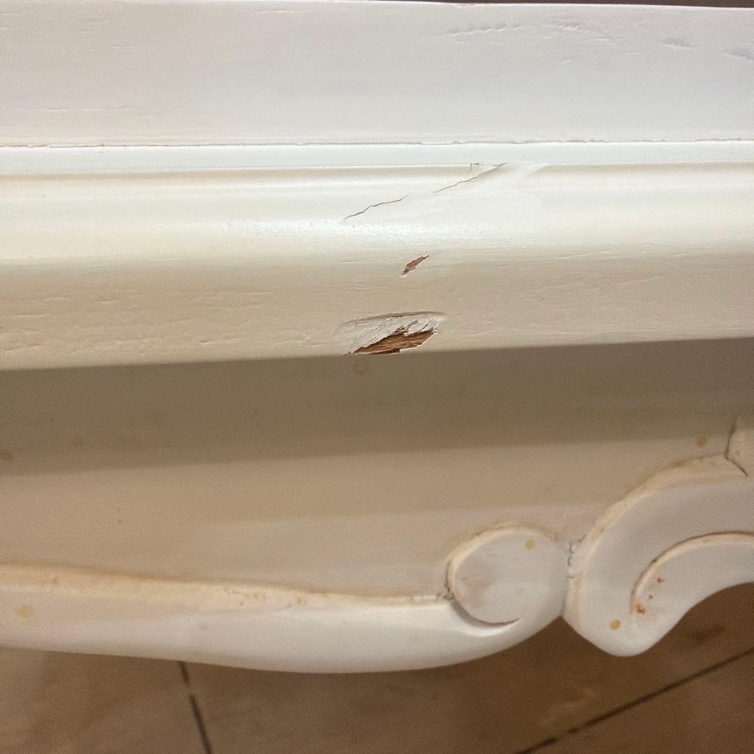 ロココ調 アンティーク風 猫脚 チェスト 4段 姫系 白家具