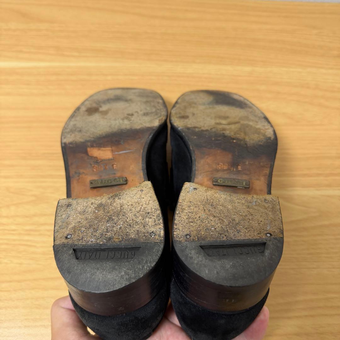 グッチ　ホースビット　黒　スエード　ローファー　39.5サイズ