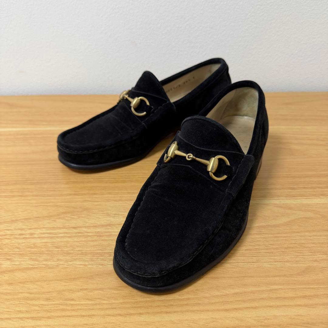 グッチ　ホースビット　黒　スエード　ローファー　39.5サイズ