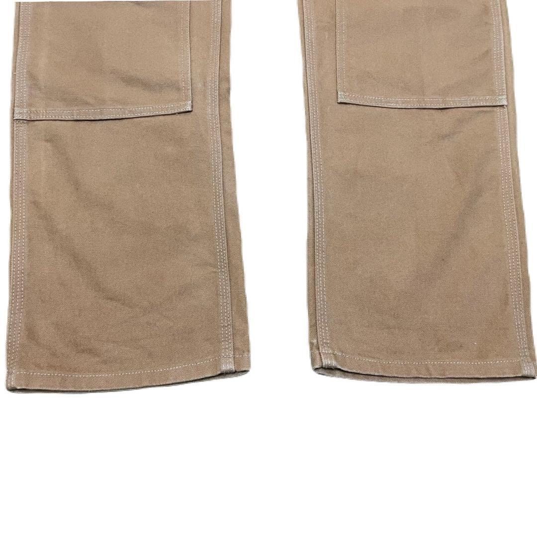 carharttカーハート　ダブルニー　ブラウンダックパンツW34L32