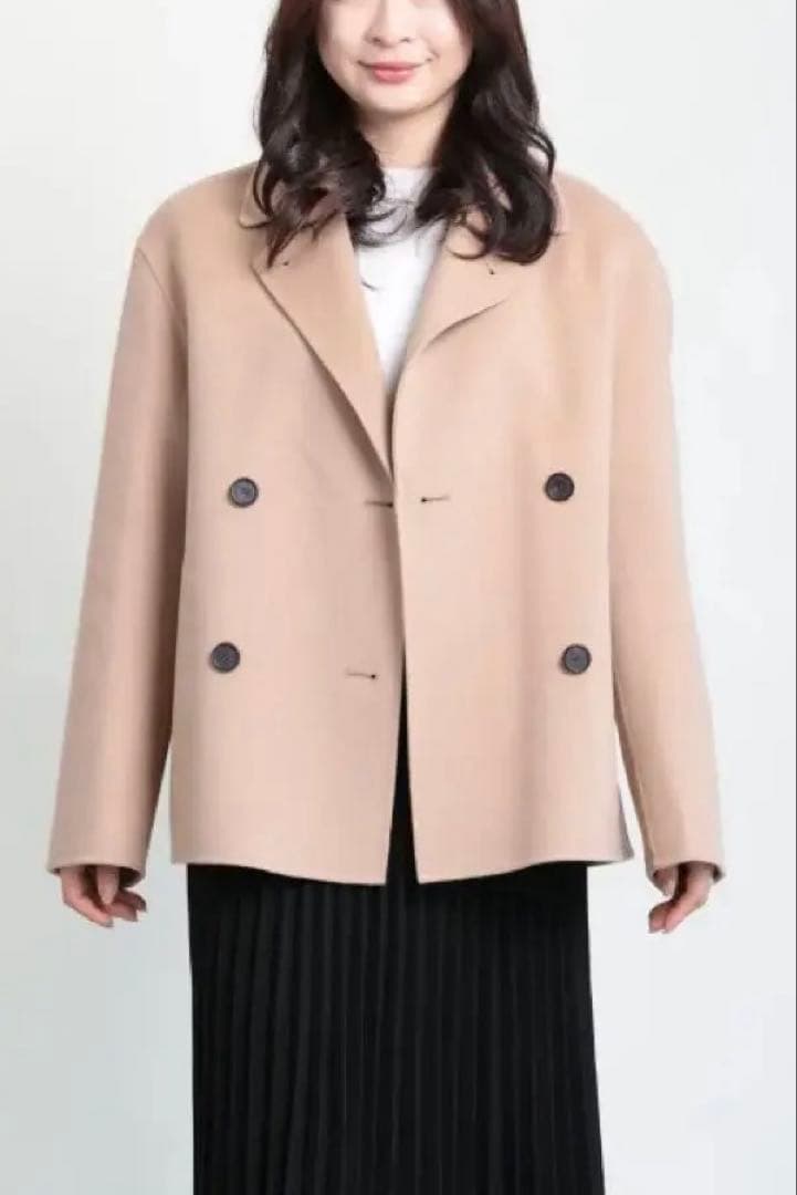 新品　theory 25AW メルトンウール　ピーコート　グレー