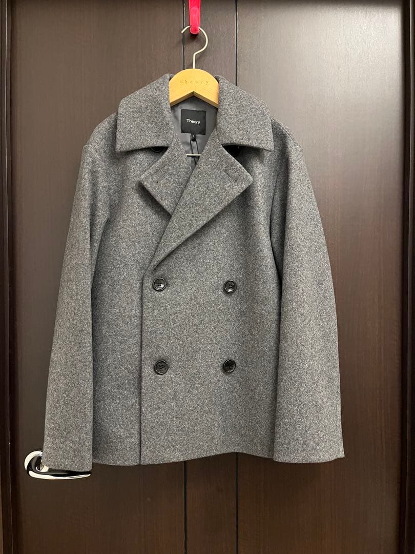 新品　theory 25AW メルトンウール　ピーコート　グレー