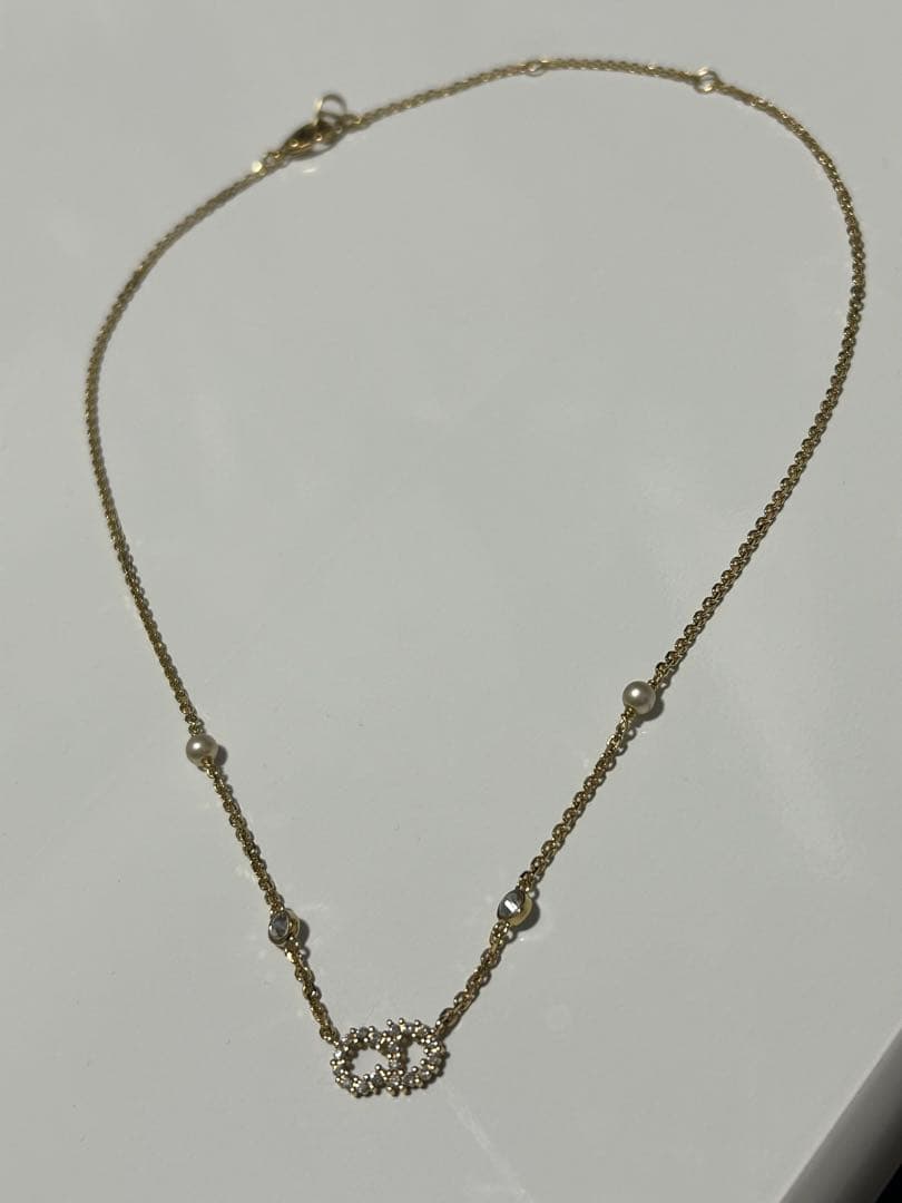 Christian Dior ネックレス パール クリスタル