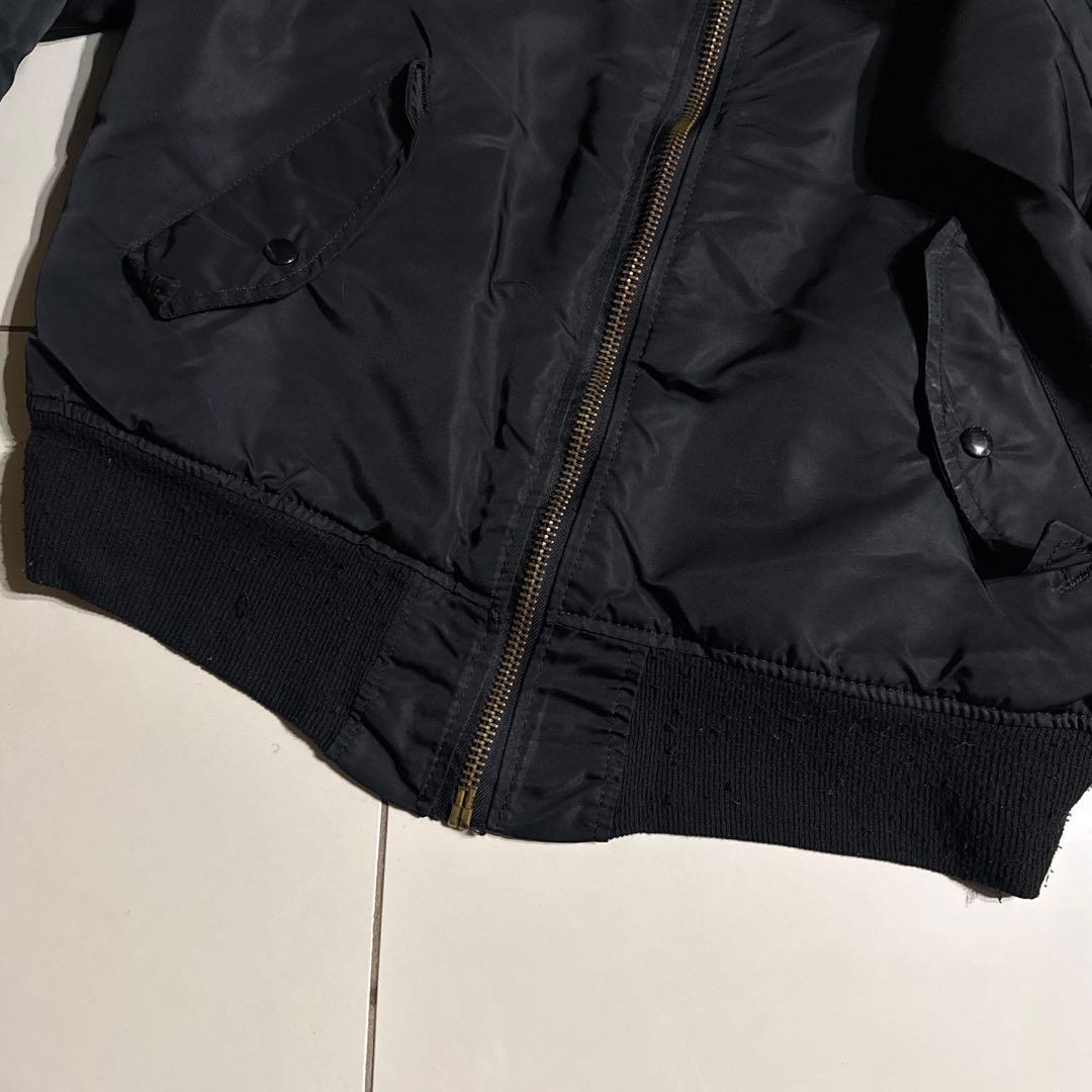 90's USA製 ALPHA社 MA-1 ブラック ミディアム