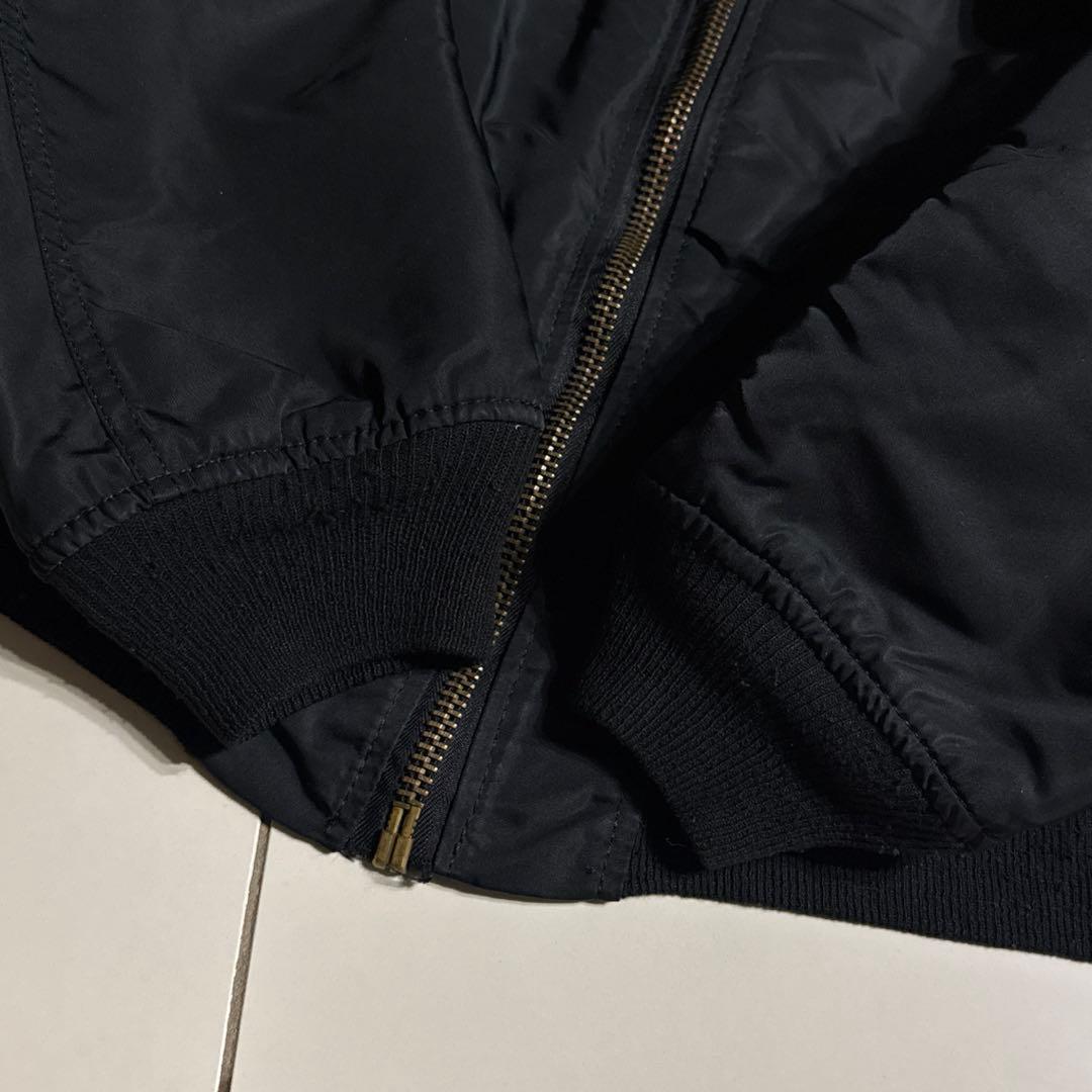 90's USA製 ALPHA社 MA-1 ブラック ミディアム