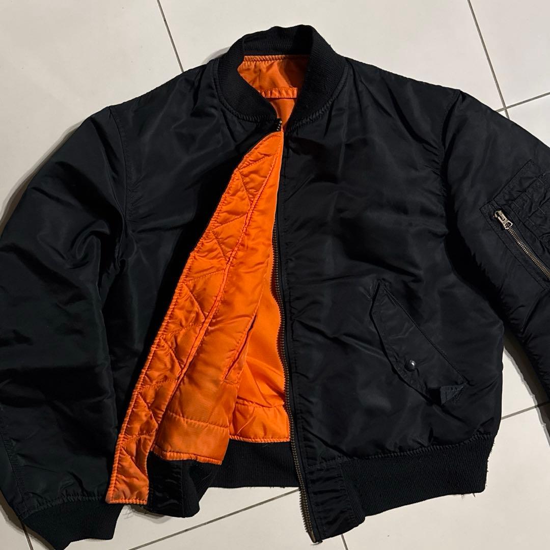 90's USA製 ALPHA社 MA-1 ブラック ミディアム