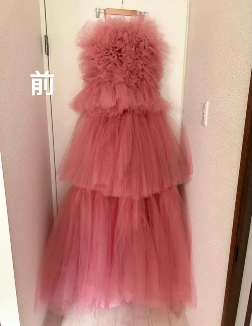 ピンク リボン　チュールドレス✳︎ウェディングドレス✳︎KIYOKO HATA風