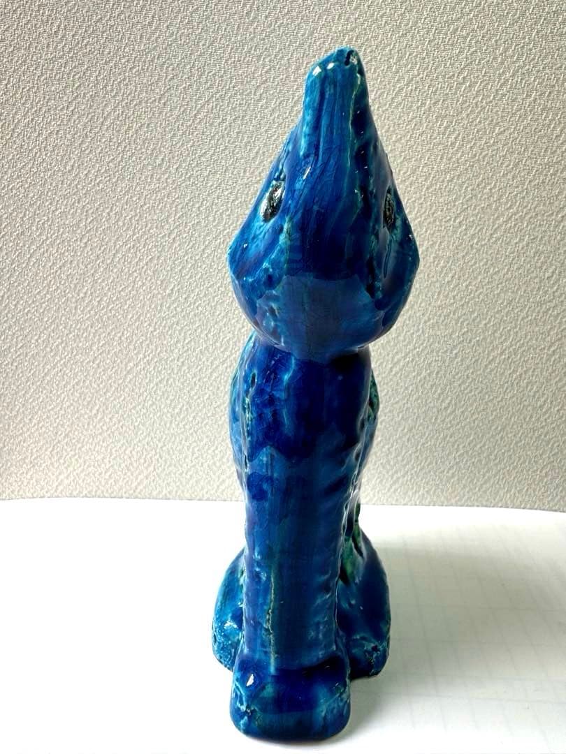 FLAVIA BITOSSI イタリア製 青い猫 オブジェ 陶器 リミニブルー