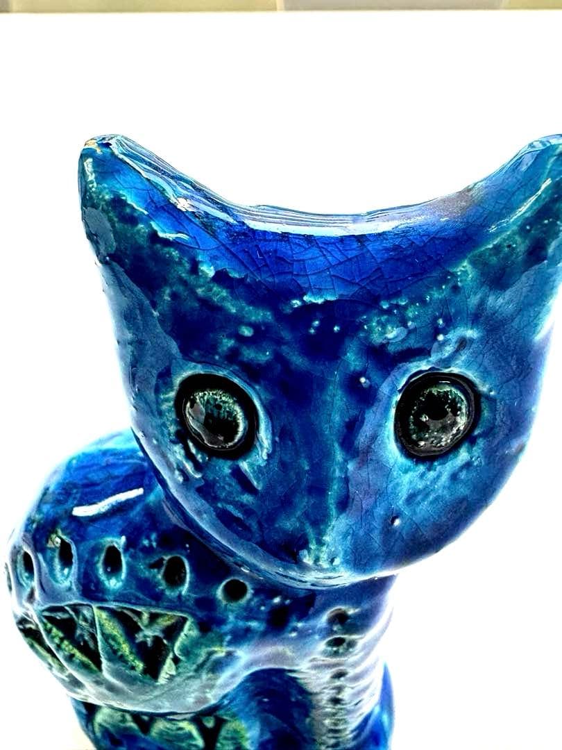 FLAVIA BITOSSI イタリア製 青い猫 オブジェ 陶器 リミニブルー