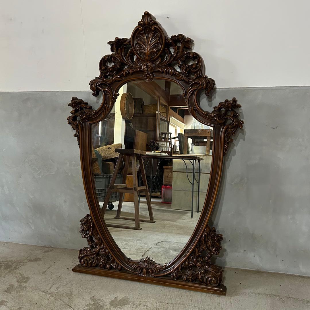 イタリア 大型 ミラードレッサー 壁掛け鏡 大きい