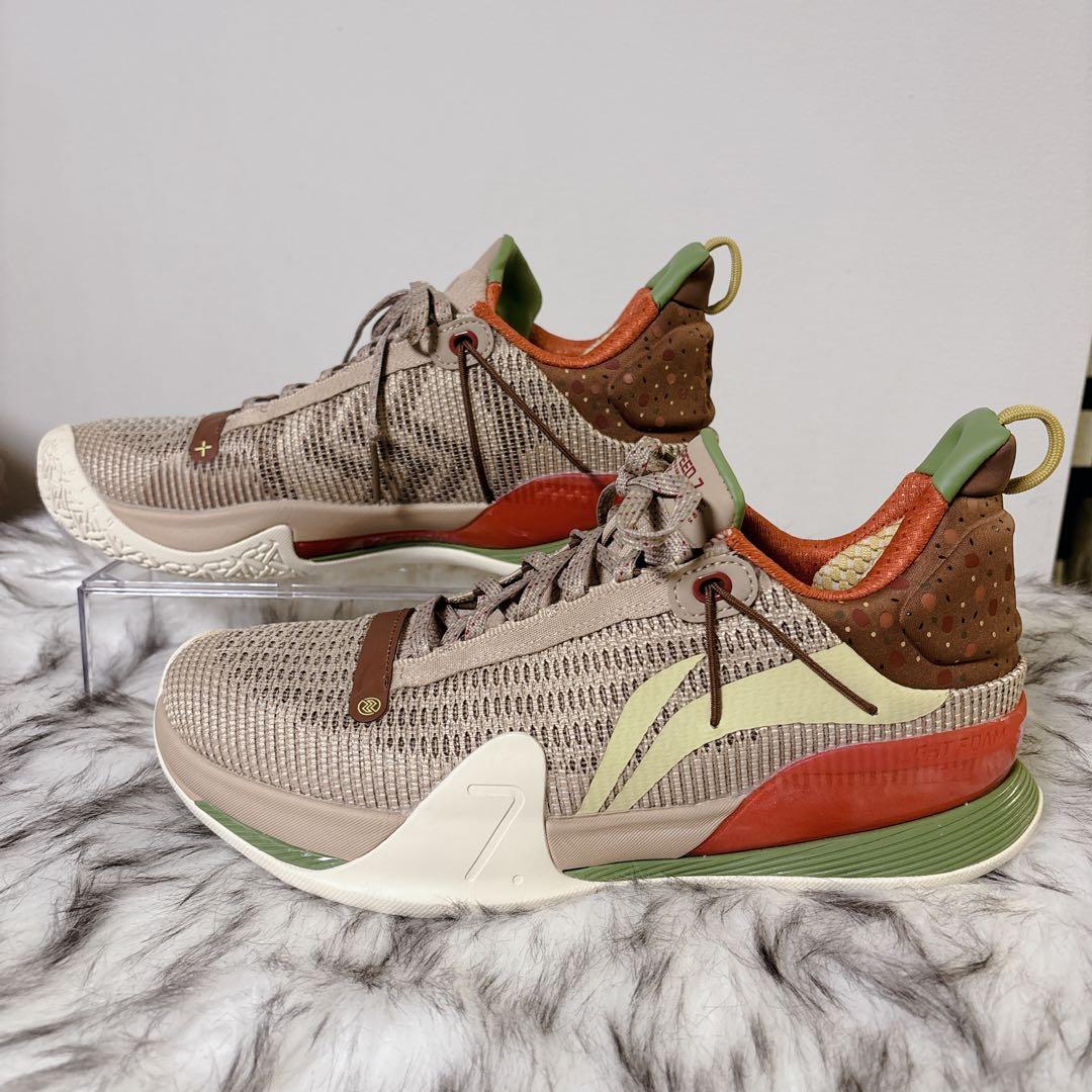 【希少】リーニン 25.5cm スピード7 プレミアム バスケットシューズ 赤茶